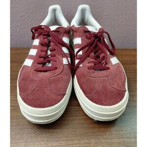 Adidas Gazelle Bold Shadow Red Maroon Burgundy White HQ6892 Size 8.5